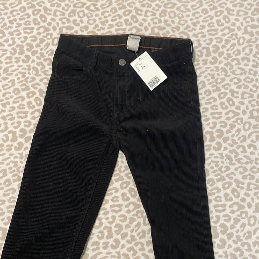 Corduroy black pants for boys size 8-9 SLIM FIT